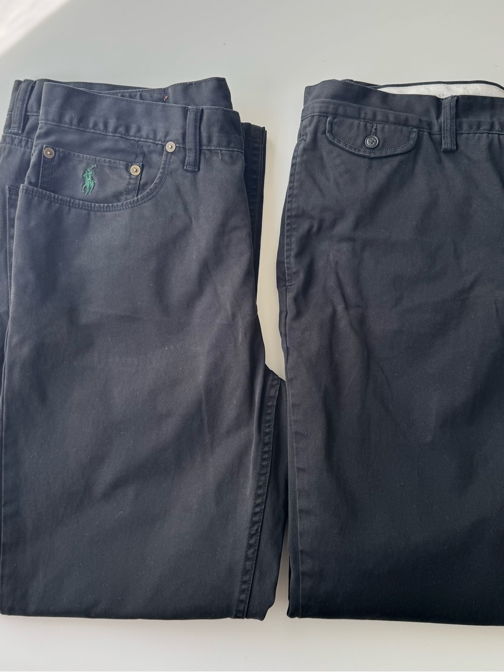 2 Polo Ralph Lauren Men’s Black Pants Bundle Size 34x32